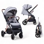 Carucior Kidilo All Terrain Silver Grey Maner Reversibil