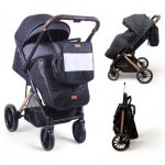 Carucior sport cu maner reversibil husa si geanta Kidillo All Terrain Negru