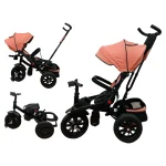 Tricicleta copii cu scaun reversibil si spatar reglabil Roz Somon 5099 Turbo