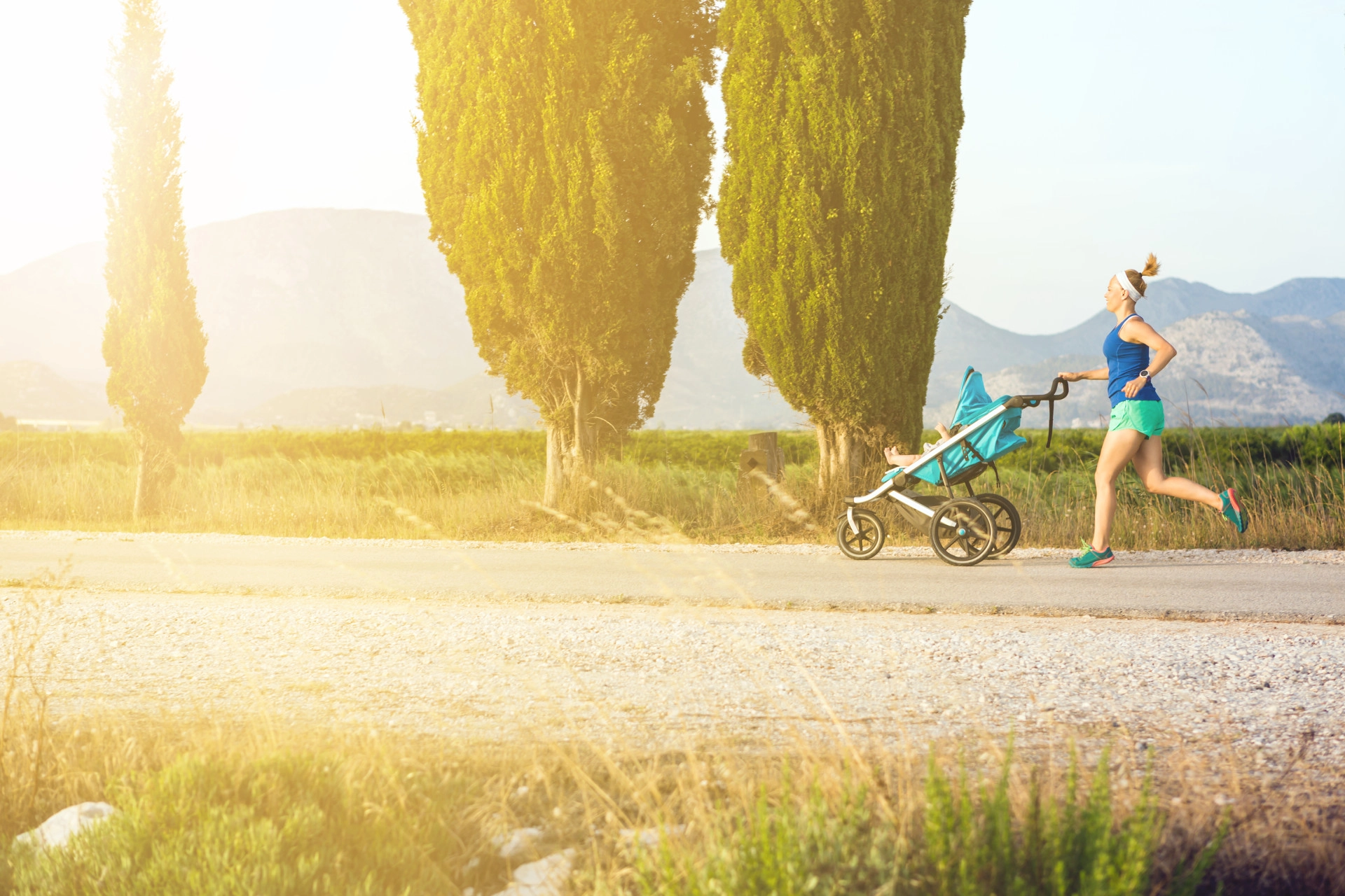 running mother with stroller enjoying motherhood a 2023 11 27 05 00 57 utc - ABStore