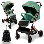 Carucior sport tip troller cadru gold Kidillo Green BPTV3